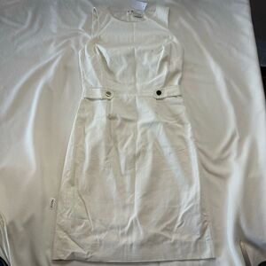 J. Crew White Sheath Halter Mini Dress